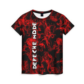 Женская футболка 3D с принтом Depeche Mode в Белгороде, 100% полиэфир ( синтетическое хлопкоподобное полотно) | прямой крой, круглый вырез горловины, длина до линии бедер | альтернативный | блюз | британская | готик | гранж | группа | метал | модные | музыка | пост | рок | хард