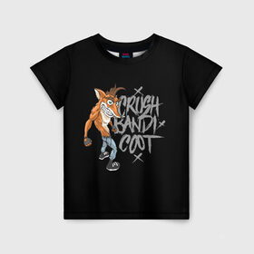 Детская футболка 3D с принтом Crush Bandicoot 3d в Белгороде, 100% гипоаллергенный полиэфир | прямой крой, круглый вырез горловины, длина до линии бедер, чуть спущенное плечо, ткань немного тянется | Тематика изображения на принте: crash | бандикут | краш | крэш