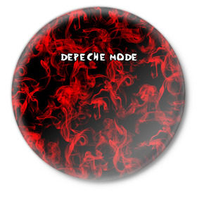 Значок с принтом Depeche Mode в Белгороде,  металл | круглая форма, металлическая застежка в виде булавки | Тематика изображения на принте: альтернативный | блюз | британская | готик | гранж | группа | метал | модные | музыка | пост | рок | хард