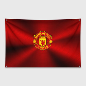 Флаг-баннер с принтом Manchester United F C в Белгороде, 100% полиэстер | размер 67 х 109 см, плотность ткани — 95 г/м2; по краям флага есть четыре люверса для крепления | england | football | logo | manchester united | sport | англия | арт | лига | лого | манчестер юнайтед | спорт | текстура | фк | футбол | футбольный клуб | эмблема