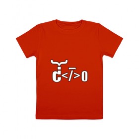 Детская футболка хлопок с принтом Велосипед программиста в Белгороде, 100% хлопок | круглый вырез горловины, полуприлегающий силуэт, длина до линии бедер | велосипед | код | программирование | программист | символы