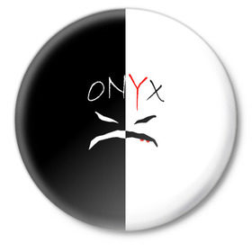 Значок с принтом ONYX в Белгороде,  металл | круглая форма, металлическая застежка в виде булавки | Тематика изображения на принте: onyx | американская группа | группа | музыка | надпись | хип хоп
