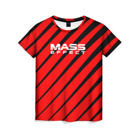 Женская футболка 3D с принтом Mass Effect в Белгороде, 100% полиэфир ( синтетическое хлопкоподобное полотно) | прямой крой, круглый вырез горловины, длина до линии бедер | effect | game | n7 | shepard | галактика | жнец | игра | масс | нормандия | планета | шепард | эффект