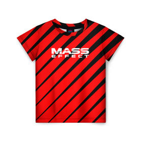 Детская футболка 3D с принтом Mass Effect в Белгороде, 100% гипоаллергенный полиэфир | прямой крой, круглый вырез горловины, длина до линии бедер, чуть спущенное плечо, ткань немного тянется | effect | game | n7 | shepard | галактика | жнец | игра | масс | нормандия | планета | шепард | эффект