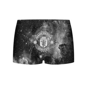 Мужские трусы 3D с принтом Manchester United Cosmos в Белгороде, 50% хлопок, 50% полиэстер | классическая посадка, на поясе мягкая тканевая резинка | Тематика изображения на принте: england | football | logo | manchester united | sport | англия | арт | лига | лого | манчестер юнайтед | спорт | текстура | фк | футбол | футбольный клуб | эмблема