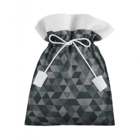 Подарочный 3D мешок с принтом Hipster gray в Белгороде, 100% полиэстер | Размер: 29*39 см | Тематика изображения на принте: абстракция | белый | мозаика | ромб | серый | треугольник | узор | хипстер | черный | яркий