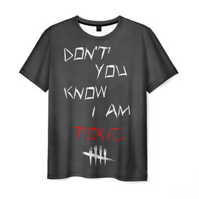 Мужская футболка 3D с принтом I am TOXIC в Белгороде, 100% полиэфир | прямой крой, круглый вырез горловины, длина до линии бедер | dbd | dead by daylight | toxic | дбд | токсик