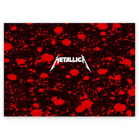Поздравительная открытка с принтом Metallica в Белгороде, 100% бумага | плотность бумаги 280 г/м2, матовая, на обратной стороне линовка и место для марки
 | metallica | punk | rock | альтернативный хип хоп | группа | инди поп | музыка | музыкальное произведение | ноты | панк | регги | рок | синти поп