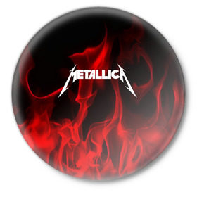 Значок с принтом METALLICA в Белгороде,  металл | круглая форма, металлическая застежка в виде булавки | metallica | punk | rock | альтернативный хип хоп | группа | инди поп | музыка | музыкальное произведение | ноты | панк | регги | рок | синти поп