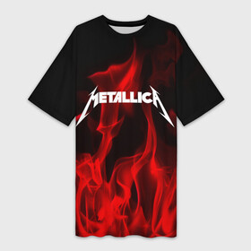 Платье-футболка 3D с принтом METALLICA в Белгороде,  |  | metallica | punk | rock | альтернативный хип хоп | группа | инди поп | музыка | музыкальное произведение | ноты | панк | регги | рок | синти поп