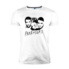 Мужская футболка премиум с принтом Paramore в Белгороде, 92% хлопок, 8% лайкра | приталенный силуэт, круглый вырез ворота, длина до линии бедра, короткий рукав | 