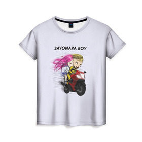 Женская футболка 3D с принтом Sayonara boy в Белгороде, 100% полиэфир ( синтетическое хлопкоподобное полотно) | прямой крой, круглый вырез горловины, длина до линии бедер | 
