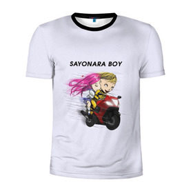 Мужская футболка 3D спортивная с принтом Sayonara boy в Белгороде, 100% полиэстер с улучшенными характеристиками | приталенный силуэт, круглая горловина, широкие плечи, сужается к линии бедра | 