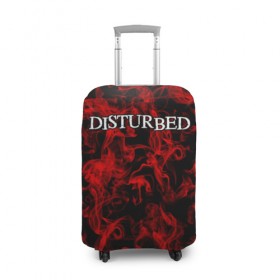 Чехол для чемодана 3D с принтом Disturbed в Белгороде, 86% полиэфир, 14% спандекс | двустороннее нанесение принта, прорези для ручек и колес | альтернативный | американская | глэм | готик | гранж | группа | метал | модные | музыка | пост | рок | хард