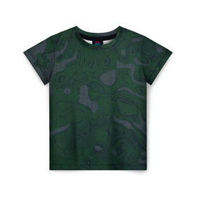 Детская футболка 3D с принтом Kevlar Ultra Камуфляж в Белгороде, 100% гипоаллергенный полиэфир | прямой крой, круглый вырез горловины, длина до линии бедер, чуть спущенное плечо, ткань немного тянется | армия | гексагон | зелень | карбон | кевлар