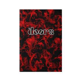 Обложка для паспорта матовая кожа с принтом The Doors в Белгороде, натуральная матовая кожа | размер 19,3 х 13,7 см; прозрачные пластиковые крепления | группа | двери | дорз | дорс | зе дорс
