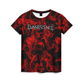 Женская футболка 3D с принтом Evanescence в Белгороде, 100% полиэфир ( синтетическое хлопкоподобное полотно) | прямой крой, круглый вырез горловины, длина до линии бедер | альтернативный | американская | глэм | готик | гранж | группа | метал | модные | музыка | пост | рок | хард