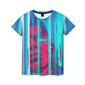 Женская футболка 3D с принтом Элджей в Белгороде, 100% полиэфир ( синтетическое хлопкоподобное полотно) | прямой крой, круглый вырез горловины, длина до линии бедер | sayonara boy | морген | сайонара | элджей