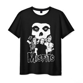 Мужская футболка 3D с принтом Misfits в Белгороде, 100% полиэфир | прямой крой, круглый вырез горловины, длина до линии бедер | horror | punk | rock | альтернатива | группа | мисфитс | неприкаянные | панк | рок | хоррор