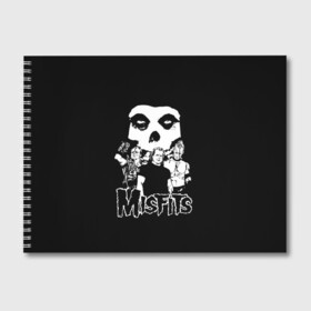Альбом для рисования с принтом Misfits в Белгороде, 100% бумага
 | матовая бумага, плотность 200 мг. | horror | punk | rock | альтернатива | группа | мисфитс | неприкаянные | панк | рок | хоррор