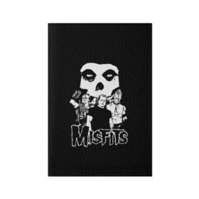 Обложка для паспорта матовая кожа с принтом Misfits в Белгороде, натуральная матовая кожа | размер 19,3 х 13,7 см; прозрачные пластиковые крепления | horror | punk | rock | альтернатива | группа | мисфитс | неприкаянные | панк | рок | хоррор