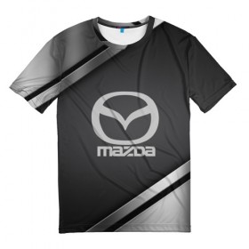 Мужская футболка 3D с принтом MAZDA SPORT в Белгороде, 100% полиэфир | прямой крой, круглый вырез горловины, длина до линии бедер | 