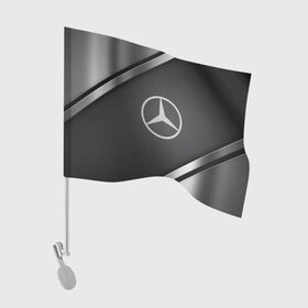 Флаг для автомобиля с принтом MERCEDES SPORT в Белгороде, 100% полиэстер | Размер: 30*21 см | auto | automobile | car | carbon | machine | mercedes benz | motor | motor car | sport car | автомашина | бренд | легковой автомобиль | марка | спортивный автомобиль | тачка
