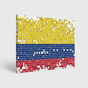 Холст прямоугольный с принтом Флаг Колумбии в Белгороде, 100% ПВХ |  | Тематика изображения на принте: пиксельный