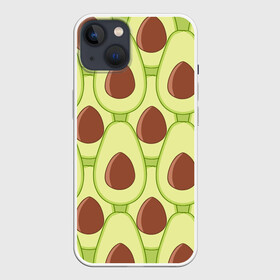 Чехол для iPhone 13 с принтом Авокадо в Белгороде,  |  | avocado | food | fruit | pattern | vegan | vegetarian | авокадо | веган | вегетарианство | еда | паттерн | правильное питание | фрукт