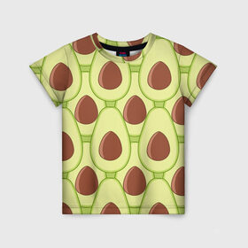 Детская футболка 3D с принтом Авокадо в Белгороде, 100% гипоаллергенный полиэфир | прямой крой, круглый вырез горловины, длина до линии бедер, чуть спущенное плечо, ткань немного тянется | avocado | food | fruit | pattern | vegan | vegetarian | авокадо | веган | вегетарианство | еда | паттерн | правильное питание | фрукт