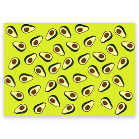 Поздравительная открытка с принтом Авокадо в Белгороде, 100% бумага | плотность бумаги 280 г/м2, матовая, на обратной стороне линовка и место для марки
 | avocado | food | fruit | pattern | vegan | vegetarian | авокадо | веган | вегетарианство | еда | паттерн | правильное питание | фрукт