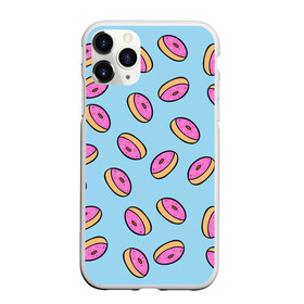Чехол для iPhone 11 Pro матовый с принтом Пончики в Белгороде, Силикон |  | Тематика изображения на принте: doughnut | food | pattern | sweet | vegan | vegetarian | веган | вегетарианство | еда | паттерн | пончик | сладкое