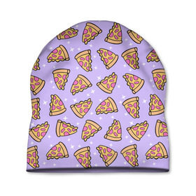 Шапка 3D с принтом Пицца Мун в Белгороде, 100% полиэстер | универсальный размер, печать по всей поверхности изделия | food | pattern | pizza | sailor moon | еда | паттерн | пицца | сейлор мун