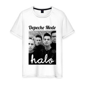 Мужская футболка хлопок с принтом Depeche mode в Белгороде, 100% хлопок | прямой крой, круглый вырез горловины, длина до линии бедер, слегка спущенное плечо. | depeche mode | депеш мод | музыка