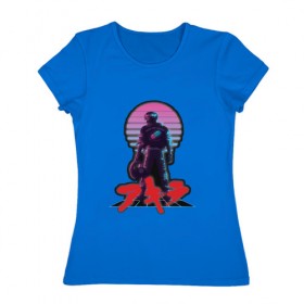 Женская футболка хлопок с принтом AKIRA - 80`s в Белгороде, 100% хлопок | прямой крой, круглый вырез горловины, длина до линии бедер, слегка спущенное плечо | akira   80s inspired kaneda | акира