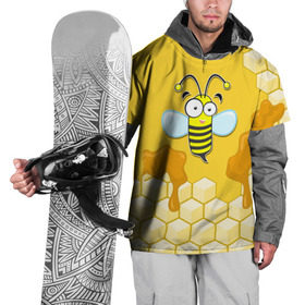 Накидка на куртку 3D с принтом Пчелка в Белгороде, 100% полиэстер |  | Тематика изображения на принте: животные | лето | мед | насекомые | природа | пчела | пчелка | соты