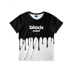 Детская футболка 3D с принтом Black Paint в Белгороде, 100% гипоаллергенный полиэфир | прямой крой, круглый вырез горловины, длина до линии бедер, чуть спущенное плечо, ткань немного тянется | 