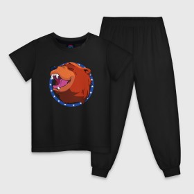Детская пижама хлопок с принтом Bear for Hire в Белгороде, 100% хлопок |  брюки и футболка прямого кроя, без карманов, на брюках мягкая резинка на поясе и по низу штанин
 | bear for hire | far cry 5 | медведь | фар край 5
