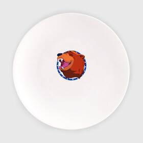 Тарелка с принтом Bear for Hire в Белгороде, фарфор | диаметр - 210 мм
диаметр для нанесения принта - 120 мм | bear for hire | far cry 5 | медведь | фар край 5