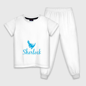 Детская пижама хлопок с принтом Шерлок в Белгороде, 100% хлопок |  брюки и футболка прямого кроя, без карманов, на брюках мягкая резинка на поясе и по низу штанин
 | cumberbatc | sherlock | бенедикт камбербэтч | каракумбуль | шерлок