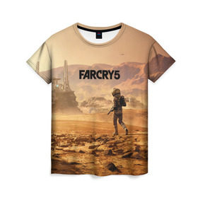 Женская футболка 3D с принтом Far Cry 5 Mars в Белгороде, 100% полиэфир ( синтетическое хлопкоподобное полотно) | прямой крой, круглый вырез горловины, длина до линии бедер | Тематика изображения на принте: 