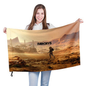 Флаг 3D с принтом Far Cry 5 Mars в Белгороде, 100% полиэстер | плотность ткани — 95 г/м2, размер — 67 х 109 см. Принт наносится с одной стороны | 