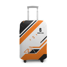 Чехол для чемодана 3D с принтом RAINBOW SIX SIEGE в Белгороде, 86% полиэфир, 14% спандекс | двустороннее нанесение принта, прорези для ручек и колес | 