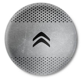 Значок с принтом CITROEN в Белгороде,  металл | круглая форма, металлическая застежка в виде булавки | Тематика изображения на принте: 