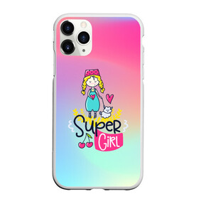 Чехол для iPhone 11 Pro Max матовый с принтом SUPER GIRL в Белгороде, Силикон |  | flower | girl | life | name | spring | букет | весна | девочки | дети | животные | надписи | орхидея | позитив | радуга | смайл | счастье | текстура | узор | цветочный | цветы