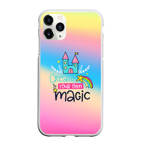 Чехол для iPhone 11 Pro матовый с принтом Create your own magic в Белгороде, Силикон |  | girl | life | name | rainbow | букет | девочки | дети | животные | позитив | радуга | смайл | счастье | текстура