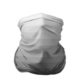Бандана-труба 3D с принтом Серые полосы в Белгороде, 100% полиэстер, ткань с особыми свойствами — Activecool | плотность 150‒180 г/м2; хорошо тянется, но сохраняет форму | белый | градиент | минимализм | полосы | серый | черный
