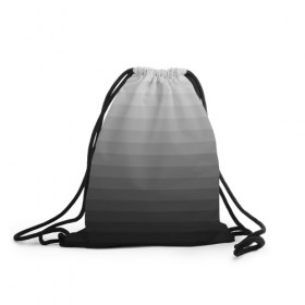 Рюкзак-мешок 3D с принтом Серые полосы в Белгороде, 100% полиэстер | плотность ткани — 200 г/м2, размер — 35 х 45 см; лямки — толстые шнурки, застежка на шнуровке, без карманов и подкладки | белый | градиент | минимализм | полосы | серый | черный