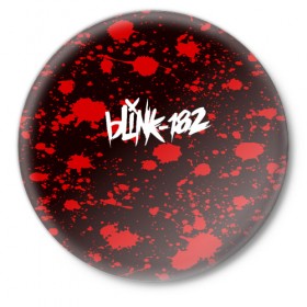 Значок с принтом BLINK 182 в Белгороде,  металл | круглая форма, металлическая застежка в виде булавки | Тематика изображения на принте: 