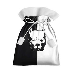 Подарочный 3D мешок с принтом Питбуль в Белгороде, 100% полиэстер | Размер: 29*39 см | агрессия | башка | белое | голова | пес | пит буль | питбуль | собака | спорт | стаф | стафф | стаффорд | чб | черное